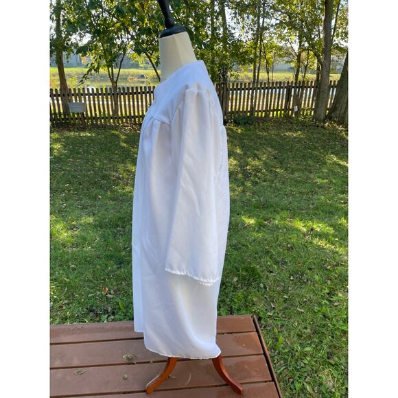 Jostens White Graduation Gown Size 54"-56" Polyester Made In Mexico - Picture 3 of 8